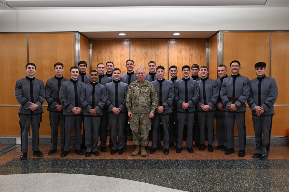 USMA Men's Gymnastics Team Visits The Pentagon