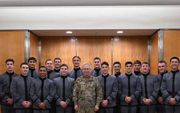 USMA Men's Gymnastics Team Visits The Pentagon