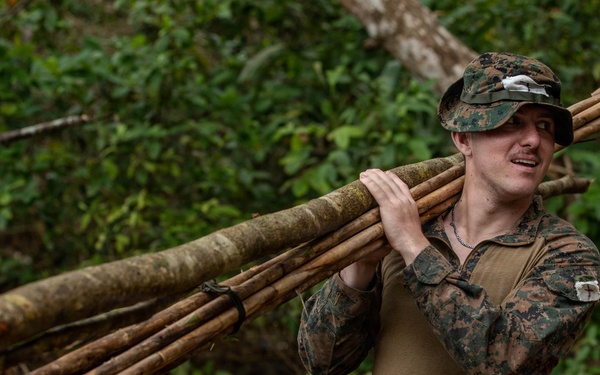 Jungle Operations Training Course - Panama: Jungle Shelter Crafting