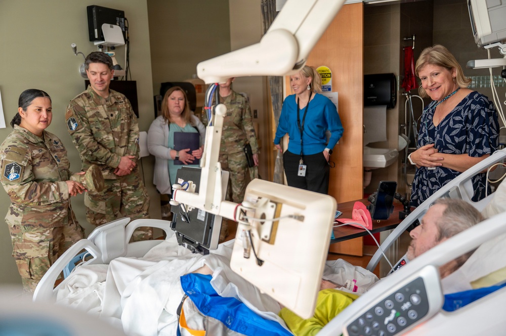 Honoring the Legacy of Service: Leadership from Buckley Space Force Base Visits Rocky Mountain Regional VA Medical Center During National Salute to Veteran Patients Week