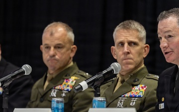 Rear Adm. T. J. Zerr speaks at AFCEA WEST 2026