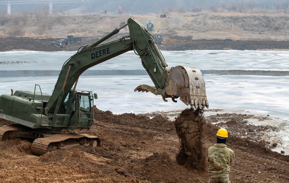 Champion Brigade Improves Riverbanks for Bridging
