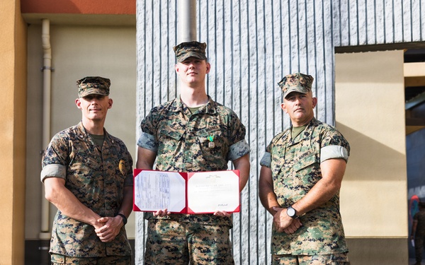 Camp Blaz Marine awarded an impact Navy and Marine Corps Achievement Medal