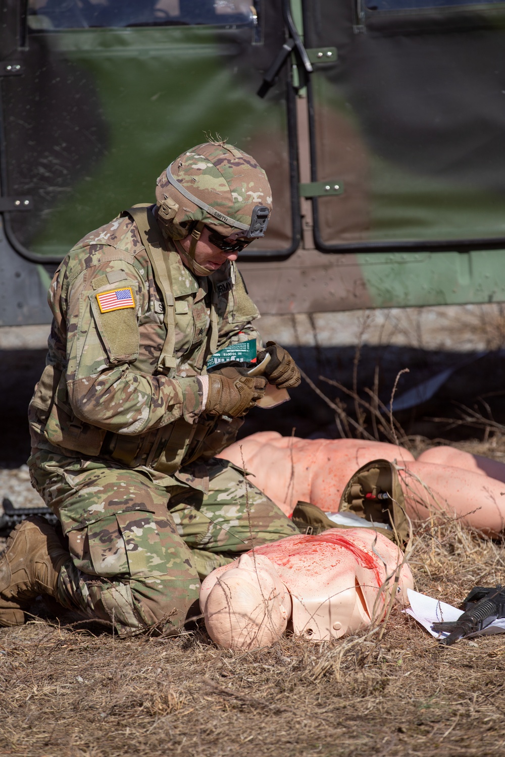 Soldiers compete in 30th Troop Command Best Warrior Competition