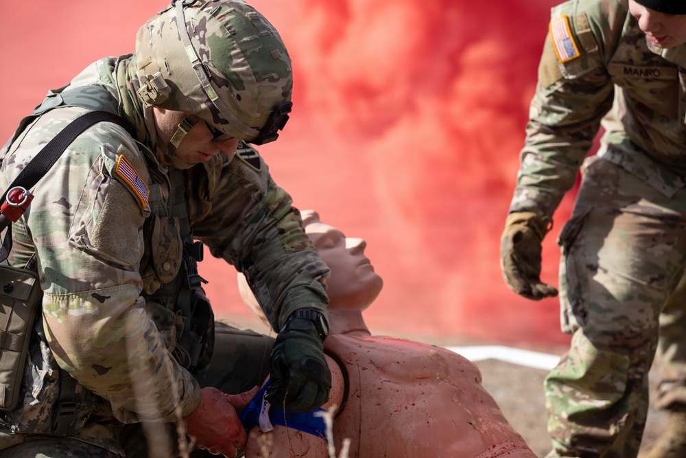 Soldiers compete in 30th Troop Command Best Warrior Competition