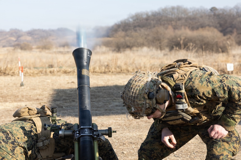 Marines Conduct a Mortar Range during Korea Viper 26.2