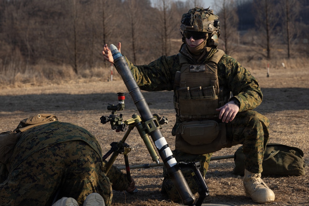 Marines Conduct a Mortar Range during Korea Viper 26.2