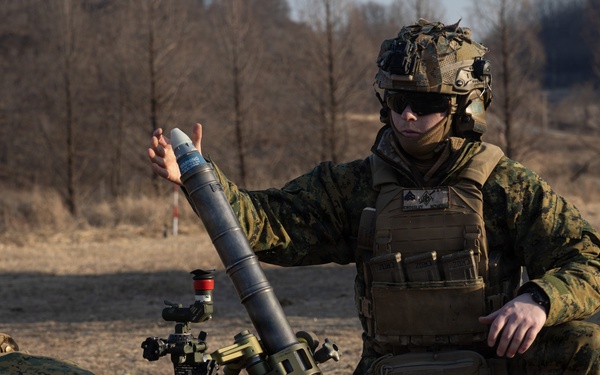 Marines Conduct a Mortar Range during Korea Viper 26.2