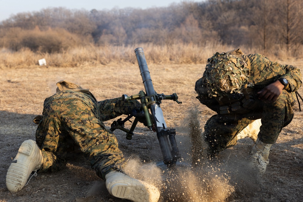 Marines Conduct a Mortar Range during Korea Viper 26.2
