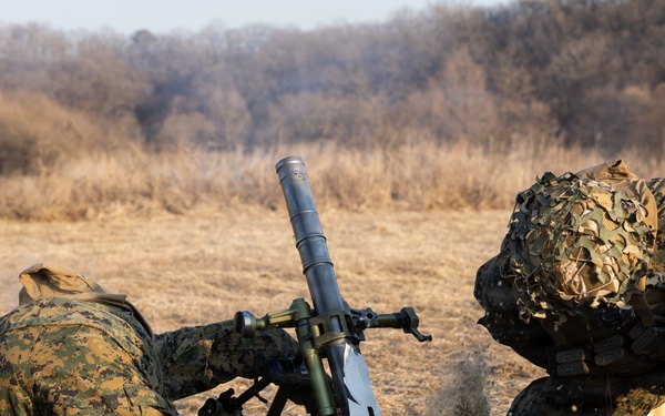 Marines Conduct a Mortar Range during Korea Viper 26.2