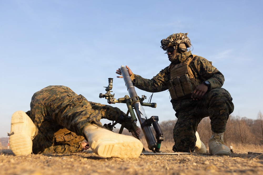 Marines Conduct a Mortar Range during Korea Viper 26.2