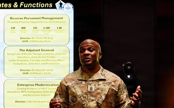 HRC leader briefs community leaders on HRC directorates