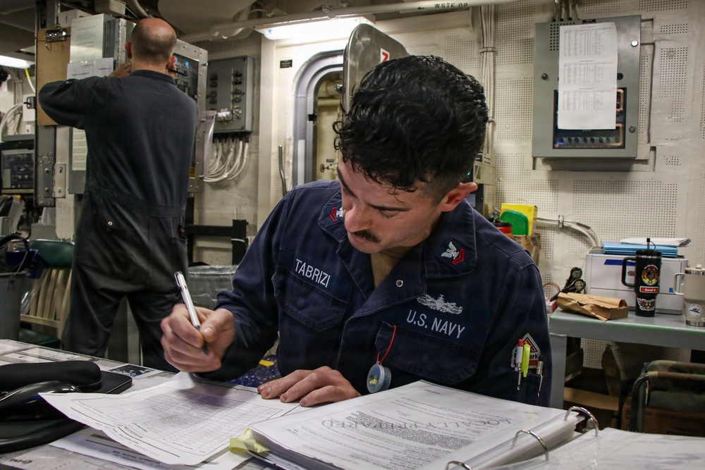 Frank E. Petersen Jr. conducts routine operations