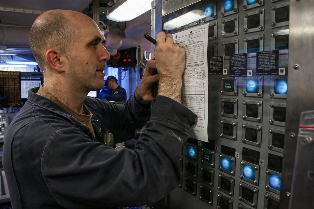 Frank E. Petersen Jr. conducts routine operations