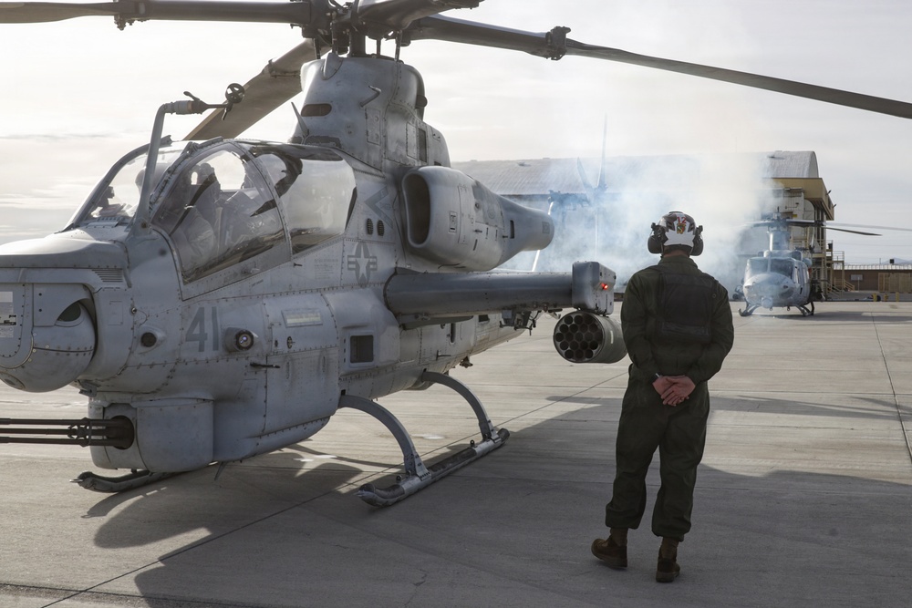 HMLA-367 conducts flight operations