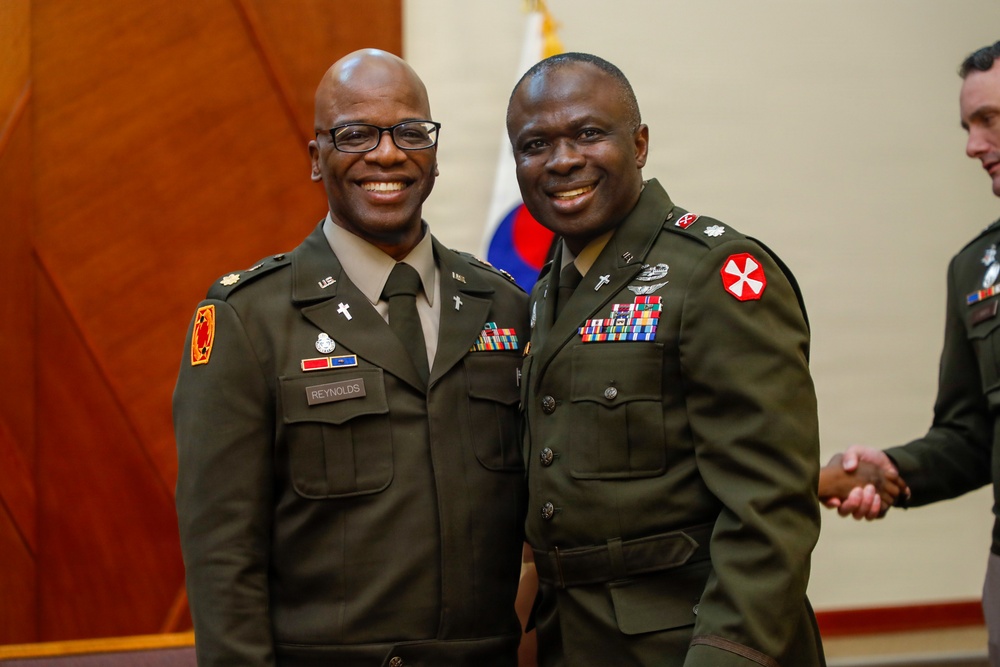 1st Signal Brigade Chaplain Promoted to Major at Camp Humphreys Ceremony