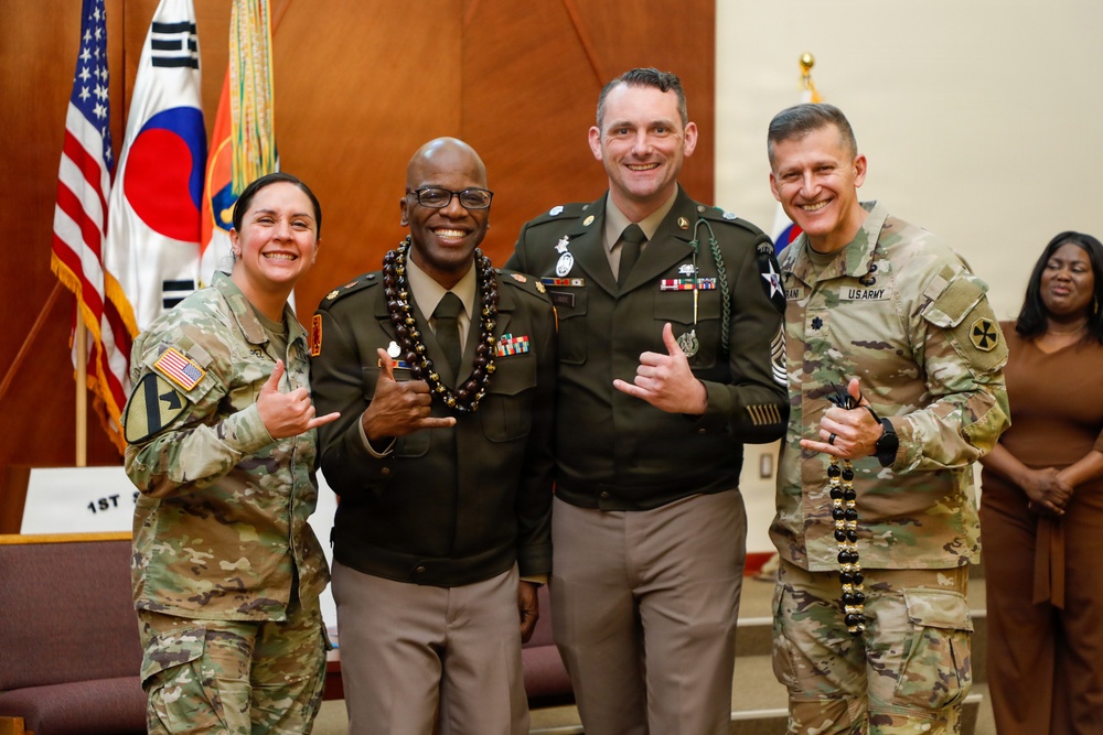 1st Signal Brigade Chaplain Promoted to Major at Camp Humphreys Ceremony