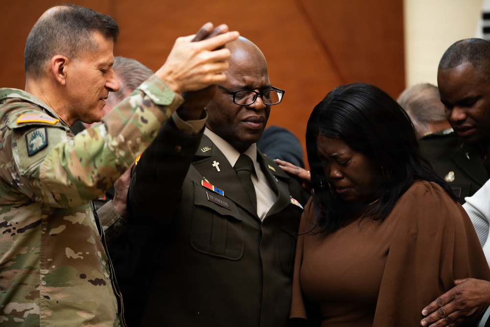 1st Signal Brigade Chaplain Promoted to Major at Camp Humphreys Ceremony