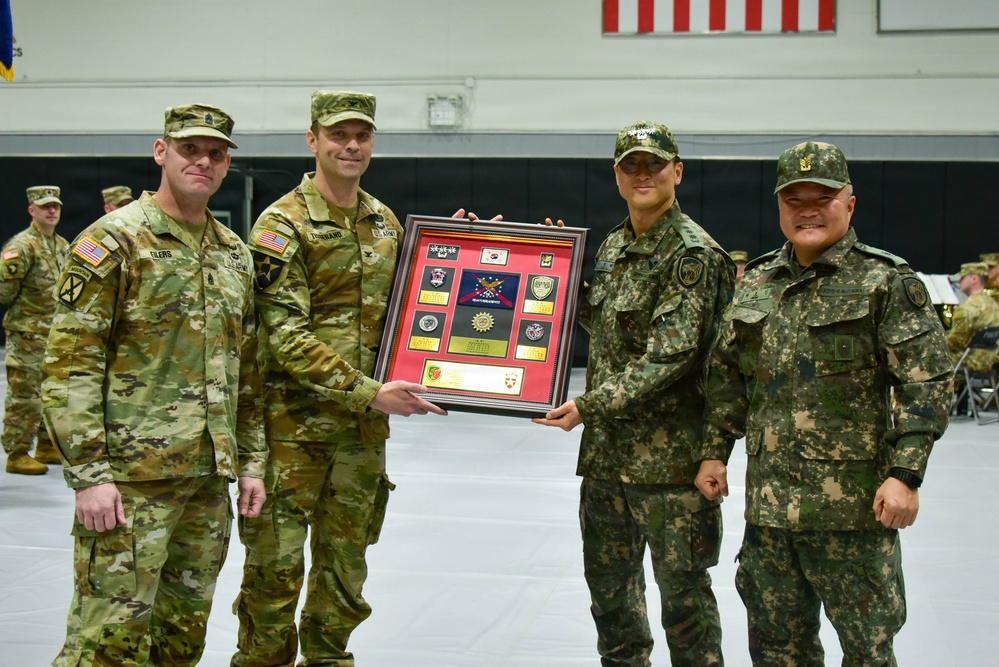 1-4 SBCT transfers authority as the Korea Rotational Force over to 2-2 SBCT