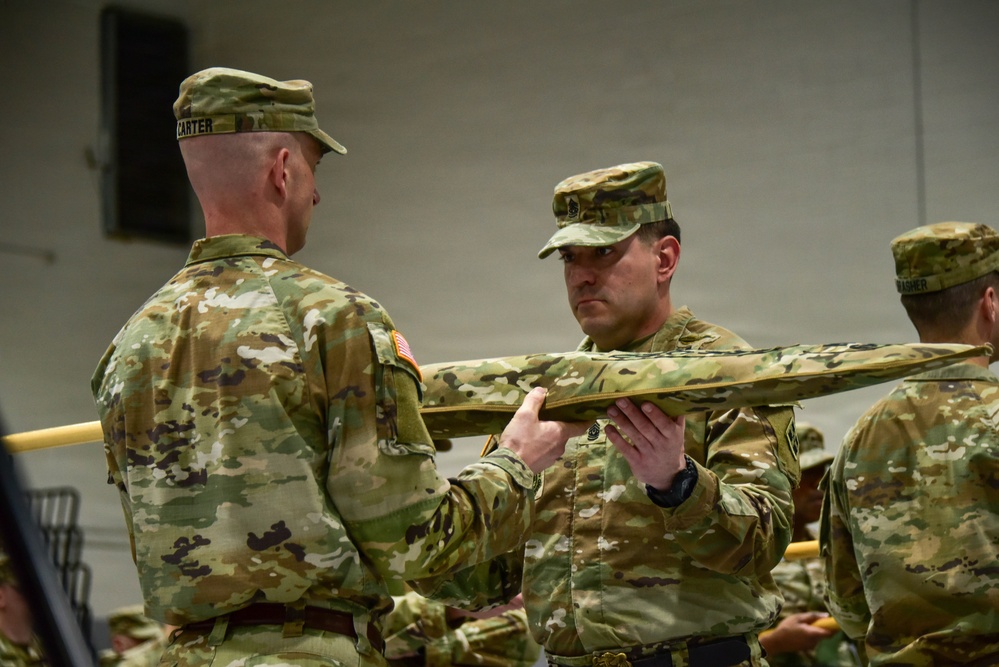 1-4 SBCT transfers authority as the Korea Rotational Force over to 2-2 SBCT