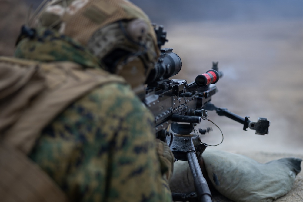 Marines Conduct a M240B Live Fire Range during Korea Viper 26.2