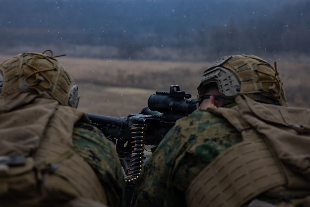Marines Conduct a M240B Live Fire Range during Korea Viper 26.2