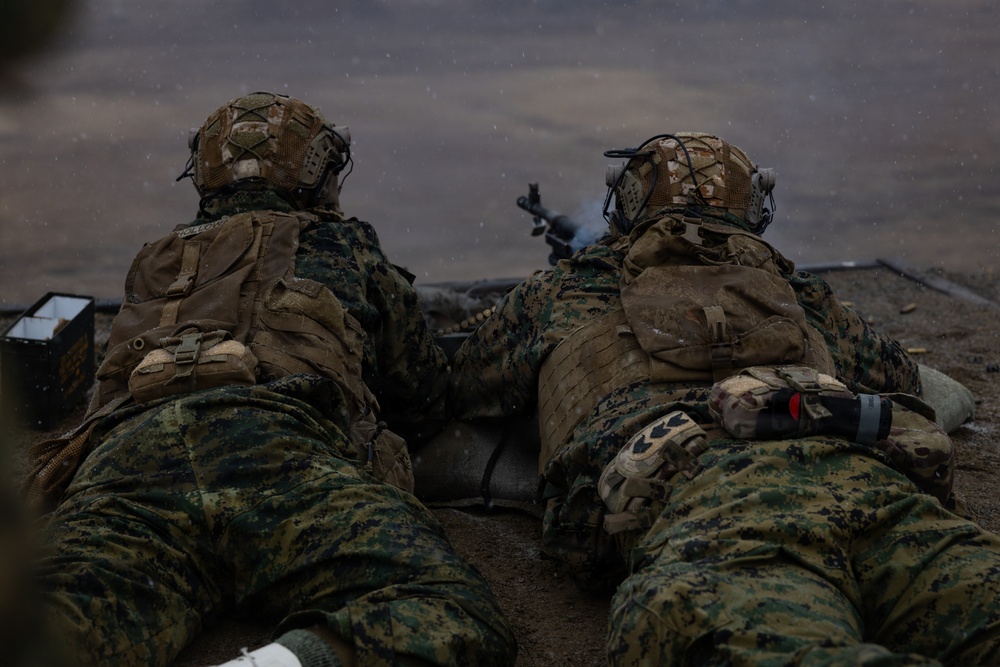 Marines Conduct a M240B Live Fire Range during Korea Viper 26.2