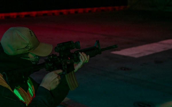USS Tripoli Conducts A Gun Shoot