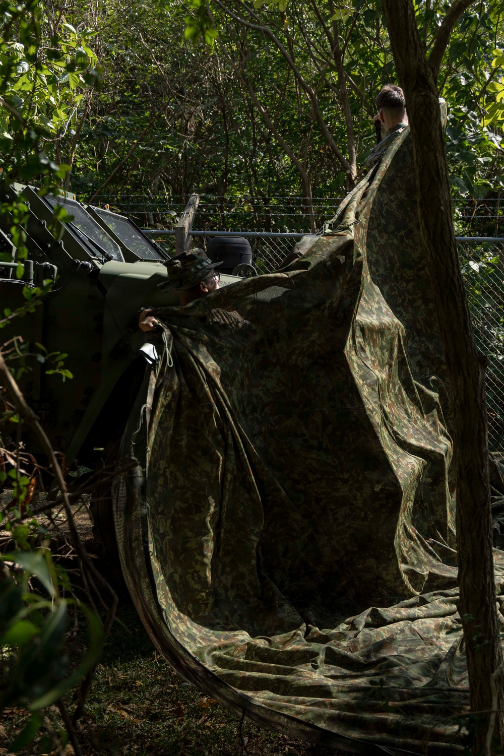 5th Air Naval Gunfire Liaison Company Marines conduct communication exercise