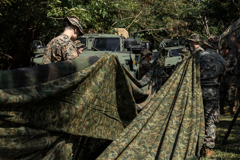 5th Air Naval Gunfire Liaison Company Marines conduct communication exercise