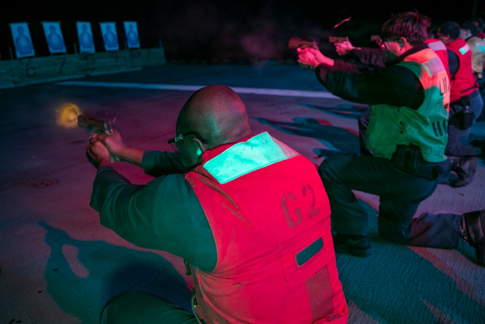 USS Tripoli Conducts A Gun Shoot