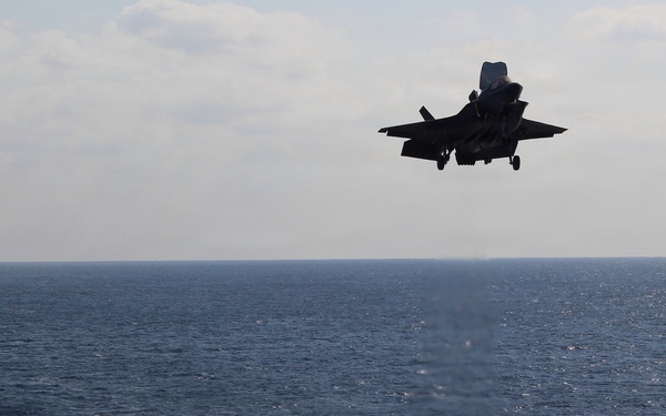 USS Tripoli Conducts Flight Operations with VMFA 121