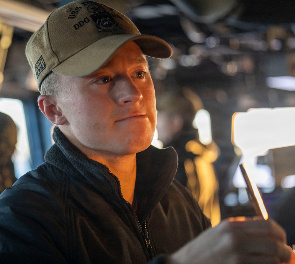 USS Dewey Conducts Sea and Anchor in Tokyo Bay