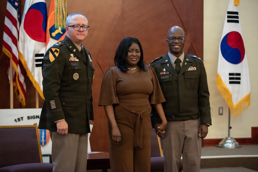 1st Signal Brigade Chaplain Promoted to Major at Camp Humphreys Ceremony
