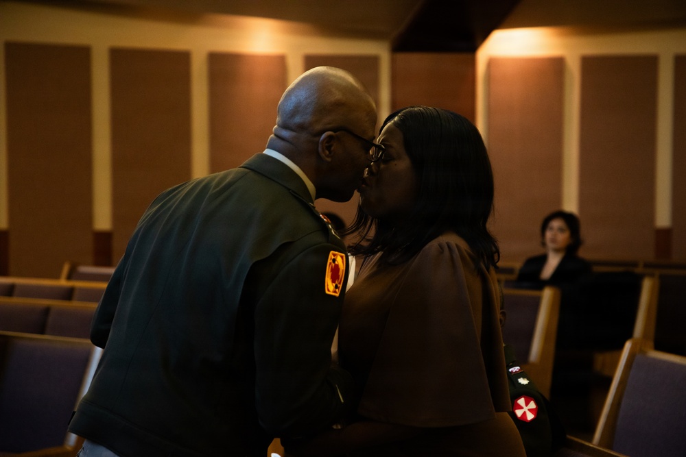 1st Signal Brigade Chaplain Promoted to Major at Camp Humphreys Ceremony