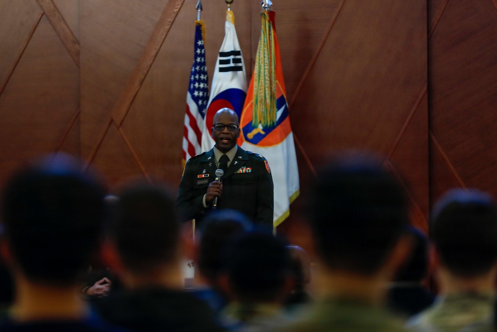 1st Signal Brigade Chaplain Promoted to Major at Camp Humphreys Ceremony