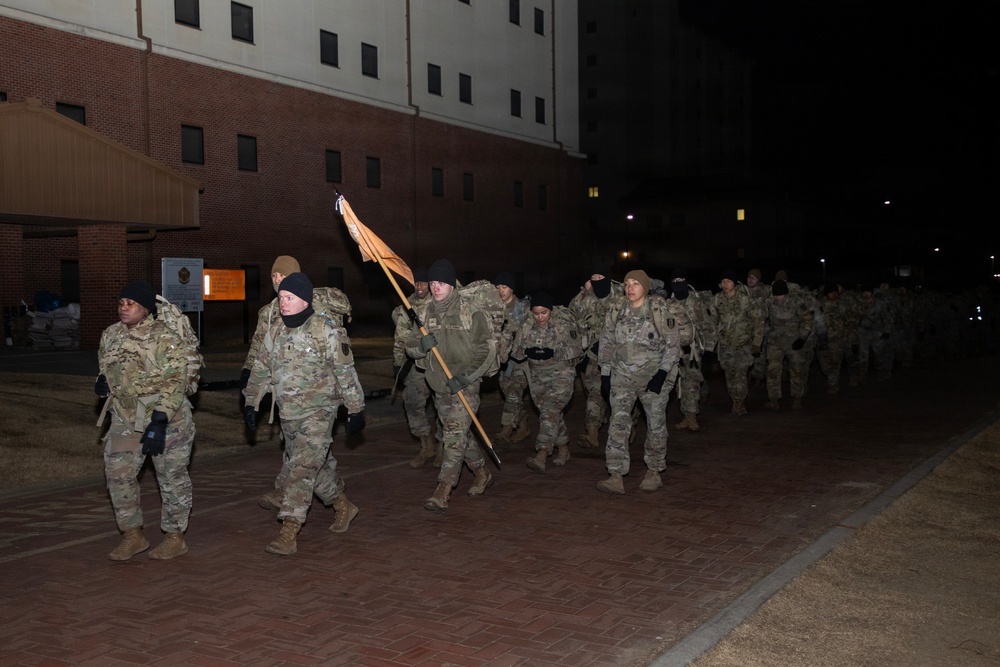 304th Signal Battalion Conducts Ruck March at Camp Humphreys