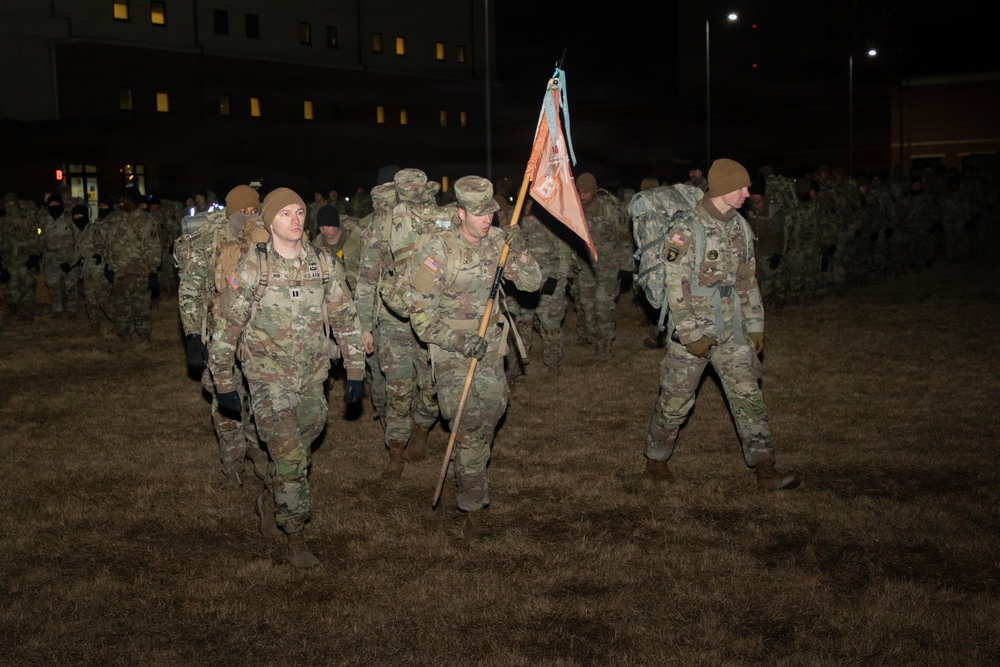 304th Signal Battalion Conducts Ruck March at Camp Humphreys