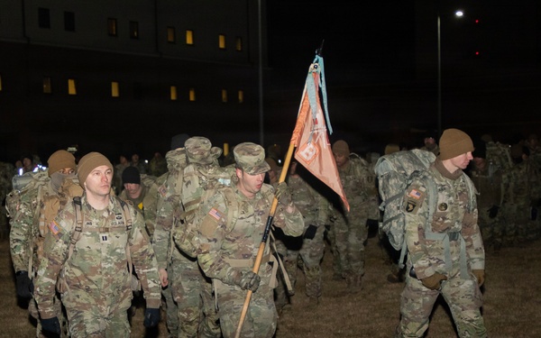 304th Signal Battalion Conducts Ruck March at Camp Humphreys