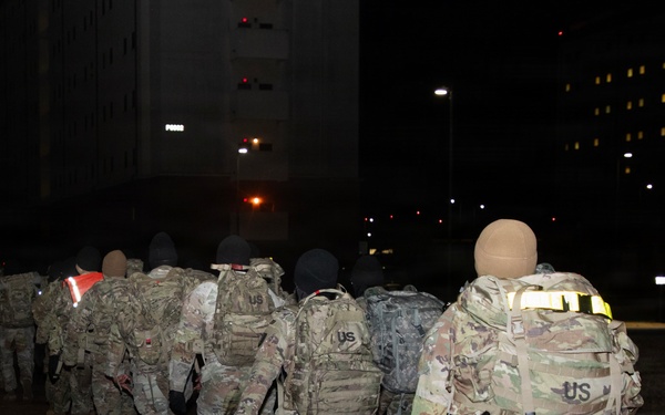 304th Signal Battalion Conducts Ruck March at Camp Humphreys