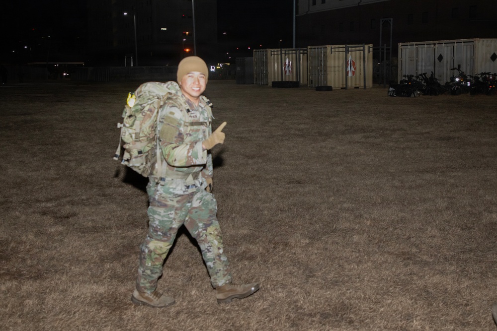 304th Signal Battalion Conducts Ruck March at Camp Humphreys