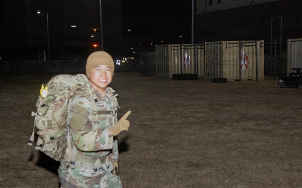 304th Signal Battalion Conducts Ruck March at Camp Humphreys