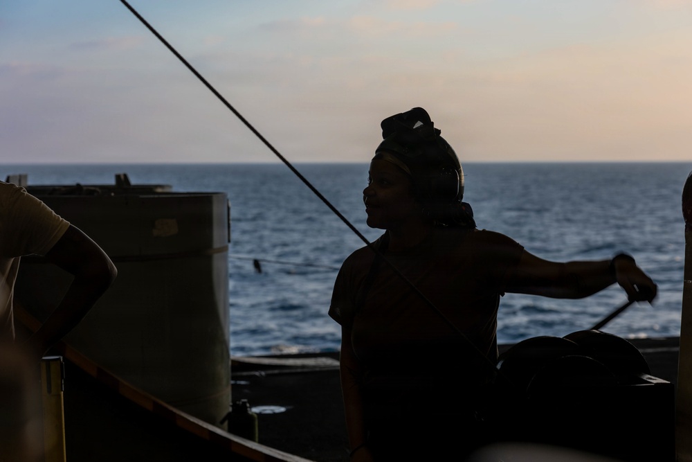 Abraham Lincoln Conducts Routine Operations