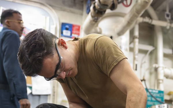 Abraham Lincoln Conducts Routine Operations