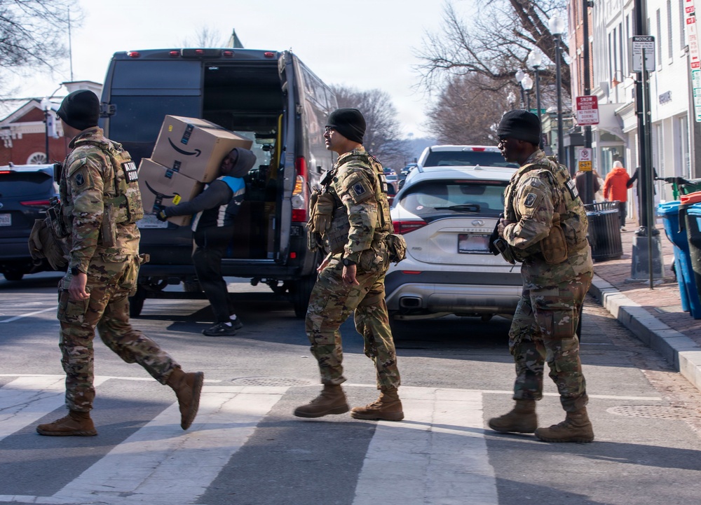 National Guard Soldiers Conduct Presence Patrol in Neighborhoods and Metro Stations around Washington, D.C