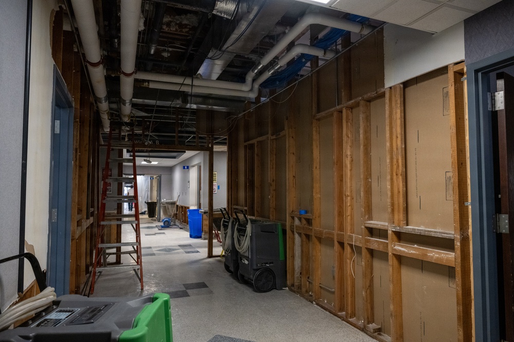 Burst pipe in base’s busiest building prompts relocations during repairs