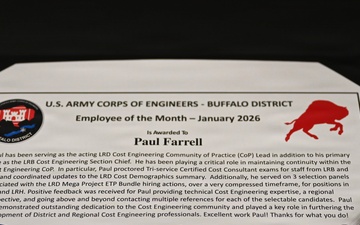 Paul Farrell receives January Employee of the Month