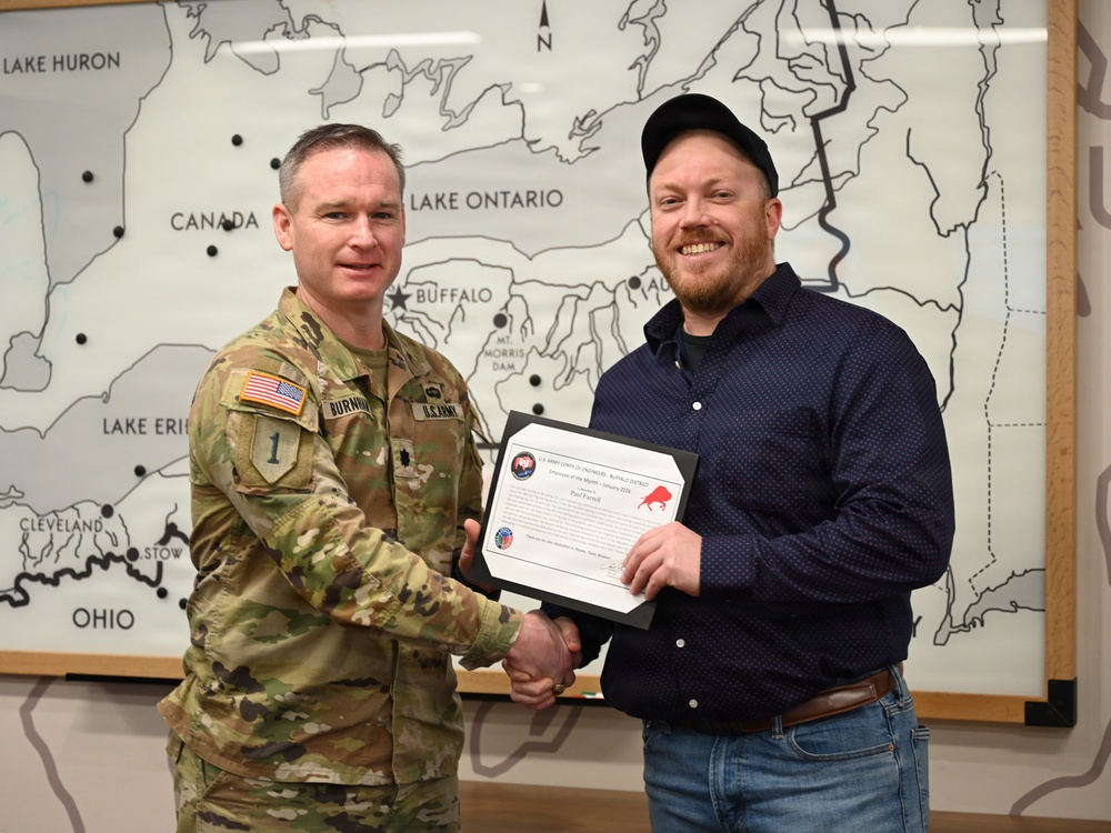 Paul Farrell receives January Employee of the Month