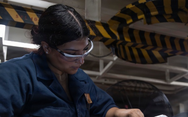 Abraham Lincoln Conducts Routine Maintenance