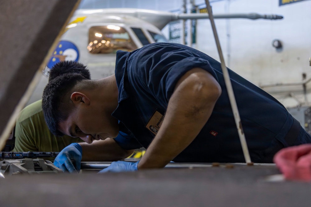 Abraham Lincoln Conducts Routine Maintenance